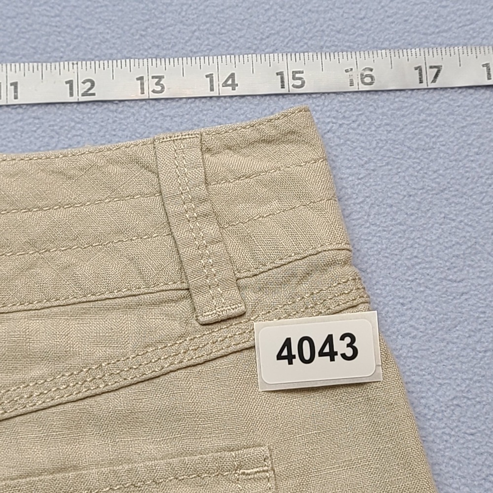 Ann Taylor Cargo Skirt Womens 4 Tan Linen Utility Mini Drawstring Pocket - Picture 6 of 6